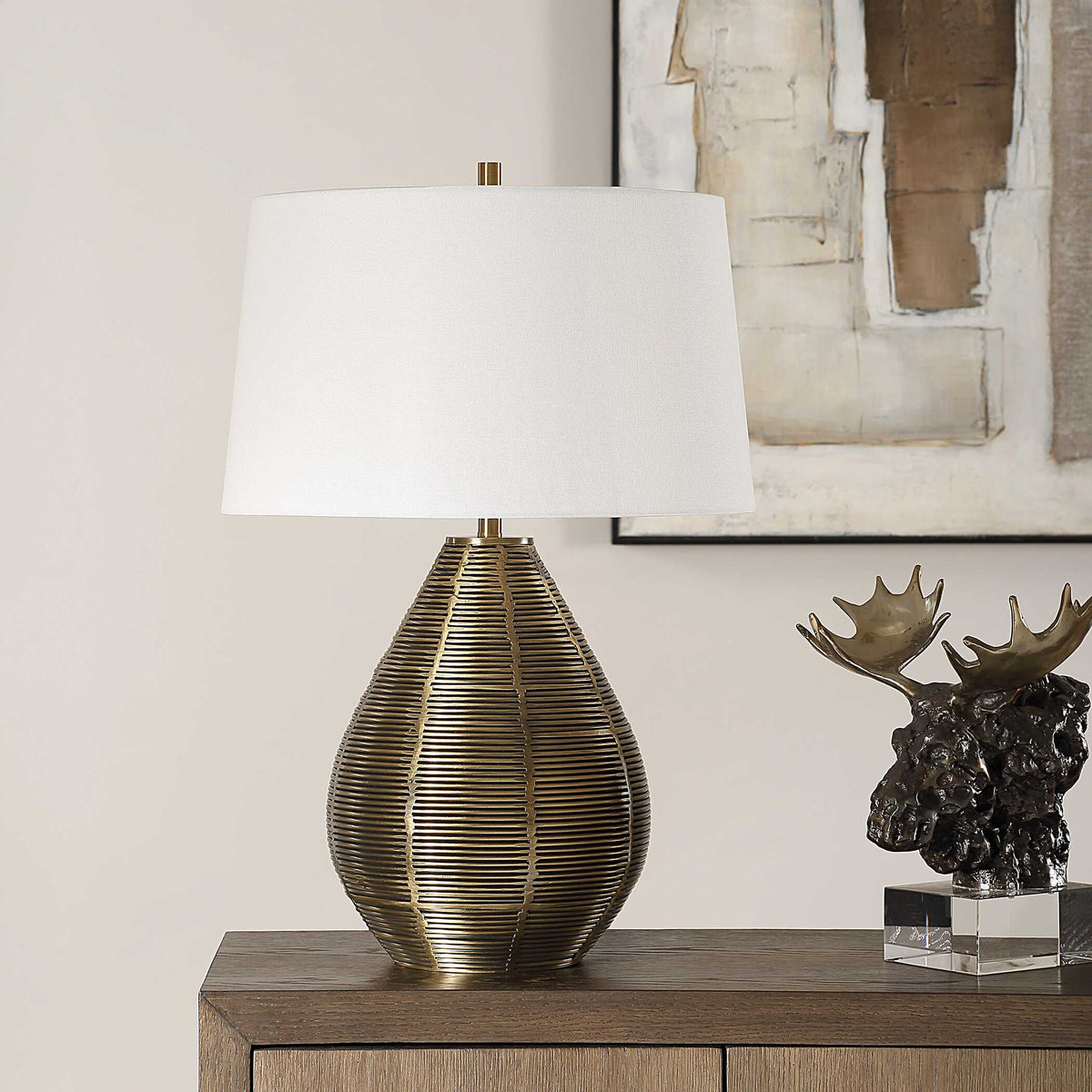 Knowles Brass Table Lamp - Ornate Home