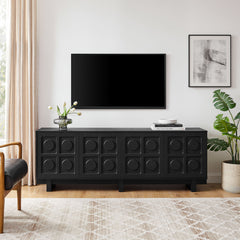 Knox Black 71 Inch TV Stand - Ornate Home