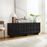 Knox Black 71 Inch TV Stand - Ornate Home