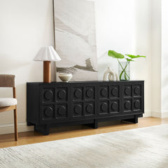 Knox Black 71 Inch TV Stand - Ornate Home