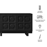 Knox Black 71 Inch TV Stand - Ornate Home