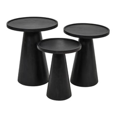 Knox Black Nesting Tables (Set of 3) - Ornate Home