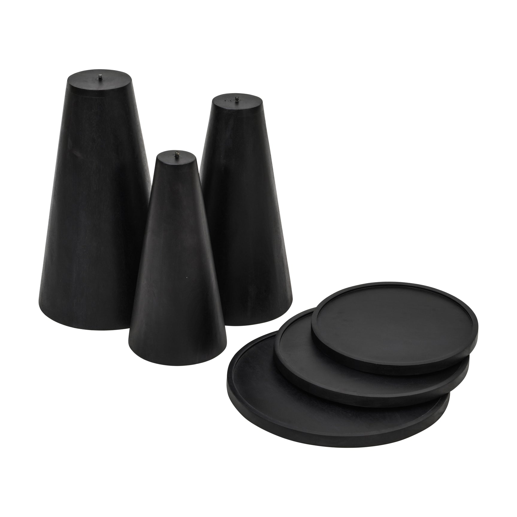 Knox Black Nesting Tables (Set of 3) - Ornate Home