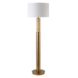 Knox Brass Travertine Floor Lamp - Ornate Home
