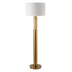 Knox Brass Travertine Floor Lamp - Ornate Home