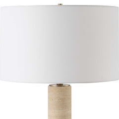 Knox Brass Travertine Floor Lamp - Ornate Home
