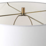 Knox Brass Travertine Floor Lamp - Ornate Home
