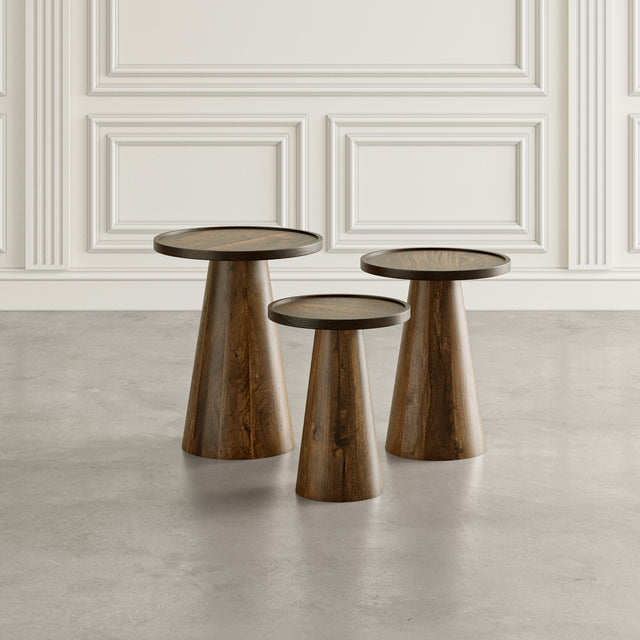 Knox Chestnut Nesting Tables (Set of 3) - Ornate Home