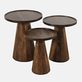 Knox Chestnut Nesting Tables (Set of 3) - Ornate Home