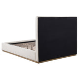 Knox Cream Eastern King Upholstered Panel Bed - Ornate Home