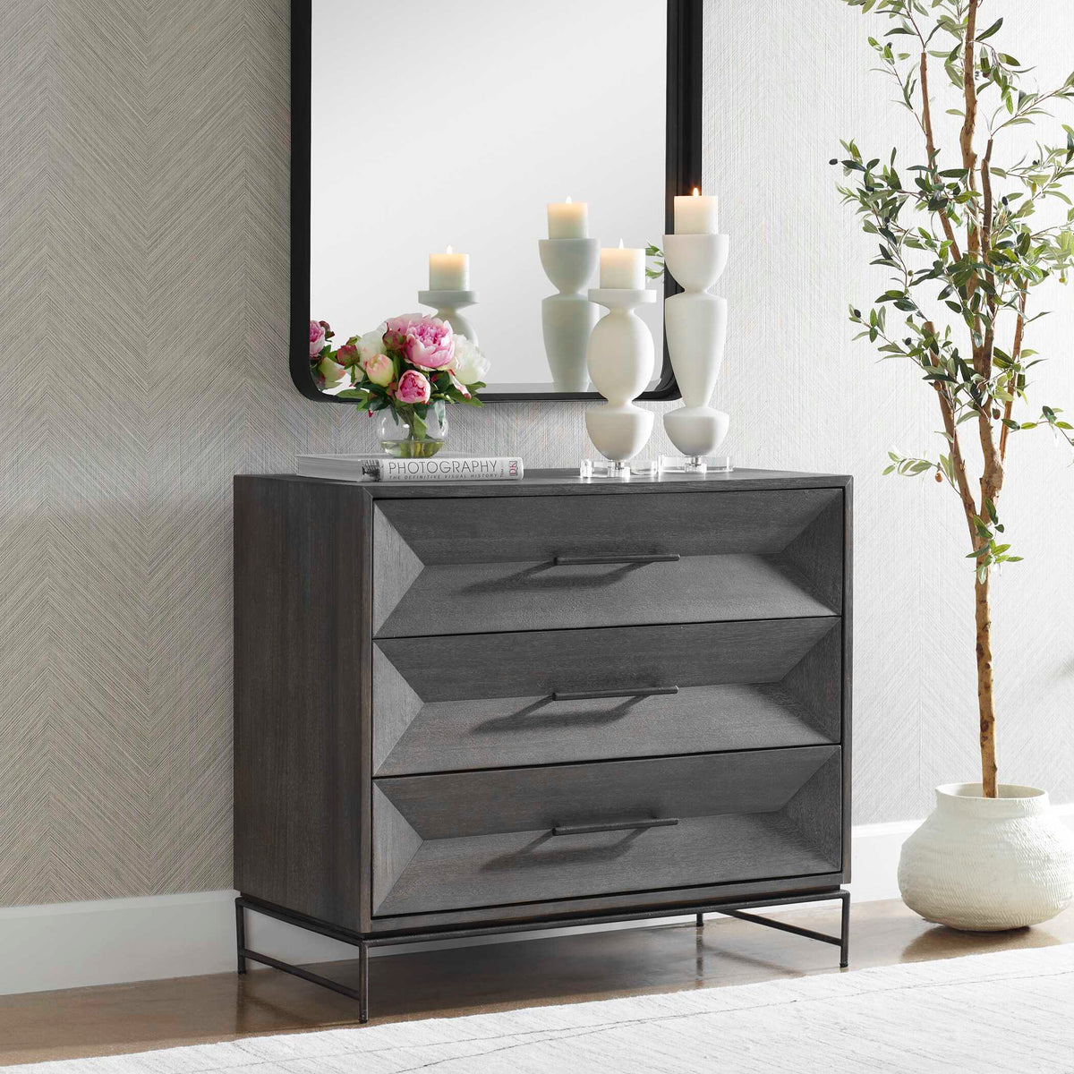 Knox Dark Walnut Accent Chest - Ornate Home