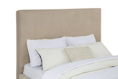 Knox Khaki Queen Fabric Upholstered Platform Bed - Ornate Home