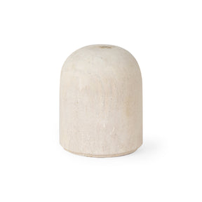 Knox Short White-Wash Wood Decorative Object - Ornate Home
