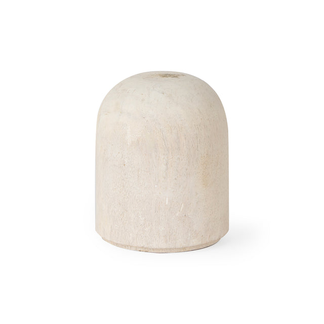 Knox Short White-Wash Wood Decorative Object - Ornate Home