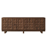 Knox Walnut 71 Inch TV Stand - Ornate Home