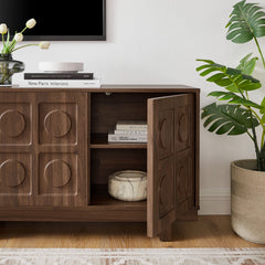 Knox Walnut 71 Inch TV Stand - Ornate Home