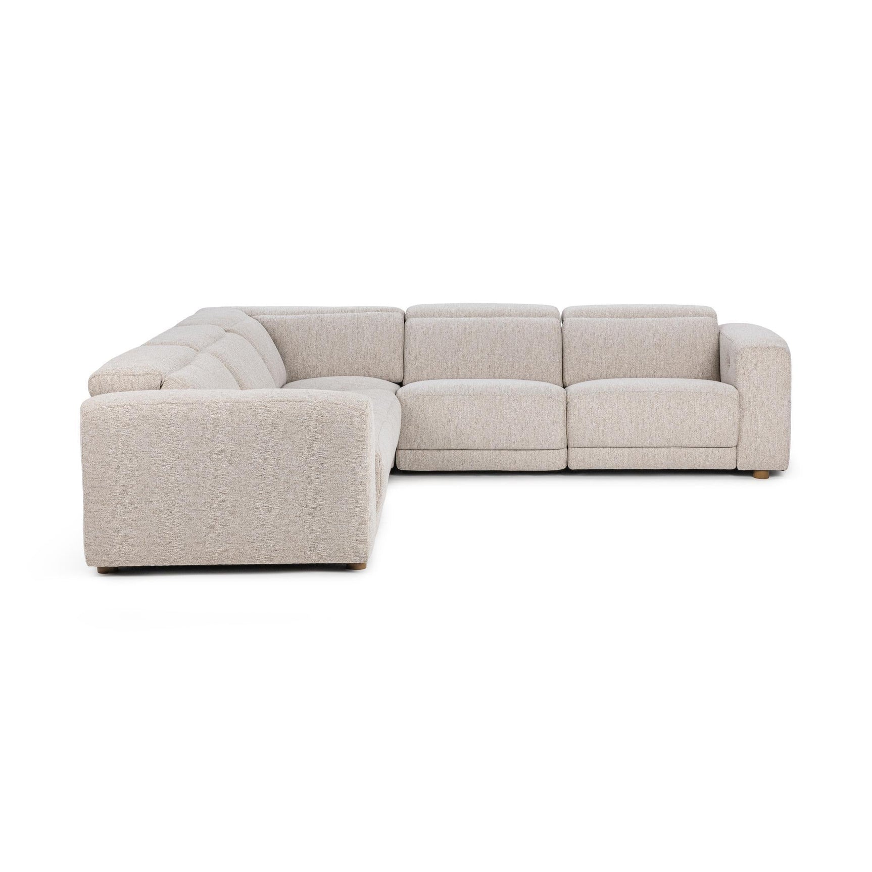 Knoxville Gray 5pc Power Recliner Sectional - Ornate Home