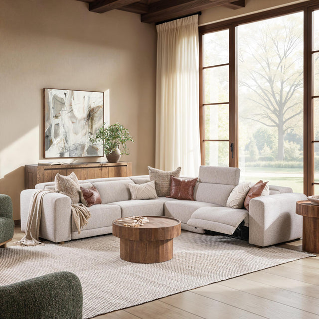 Knoxville Gray 5pc Power Recliner Sectional - Ornate Home