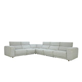 Knoxville Gray 6 Piece Power Recliner Sectional - Ornate Home