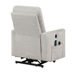Koa Silver Power Lift Chair With Massage Heat And Charging Port - Ornate Home