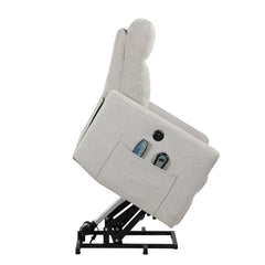 Koa Silver Power Lift Chair With Massage Heat And Charging Port - Ornate Home