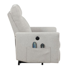 Koa Silver Power Lift Chair With Massage Heat And Charging Port - Ornate Home
