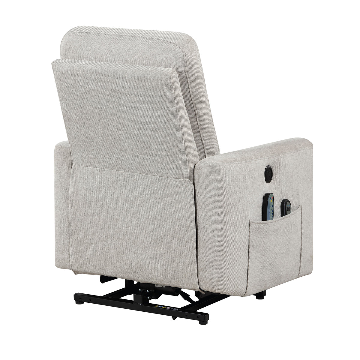 Koa Silver Power Lift Chair With Massage Heat And Charging Port - Ornate Home