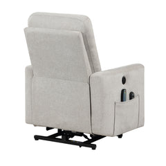 Koa Silver Power Lift Chair With Massage Heat And Charging Port - Ornate Home