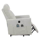 Koa Silver Power Lift Chair With Massage Heat And Charging Port - Ornate Home
