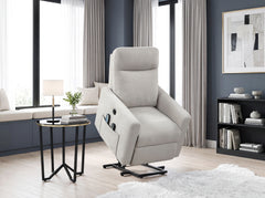 Koa Silver Power Lift Chair With Massage Heat And Charging Port - Ornate Home