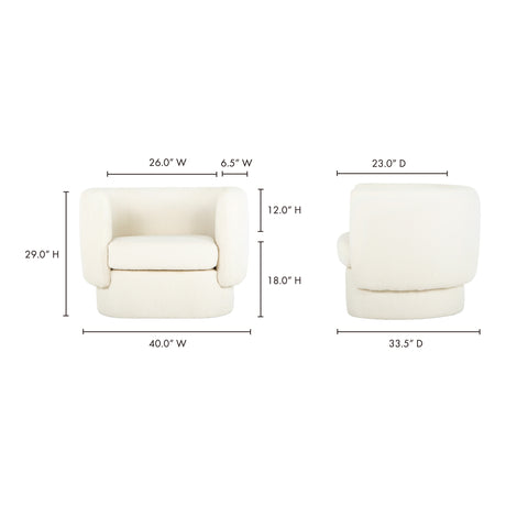 Koba Maya White Chair - Ornate Home