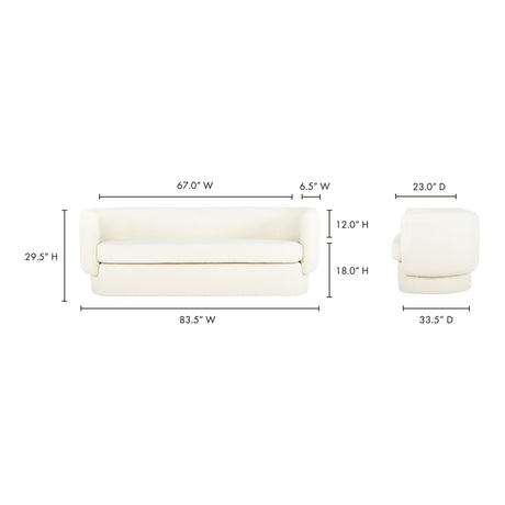 Koba Maya White Sofa - Ornate Home