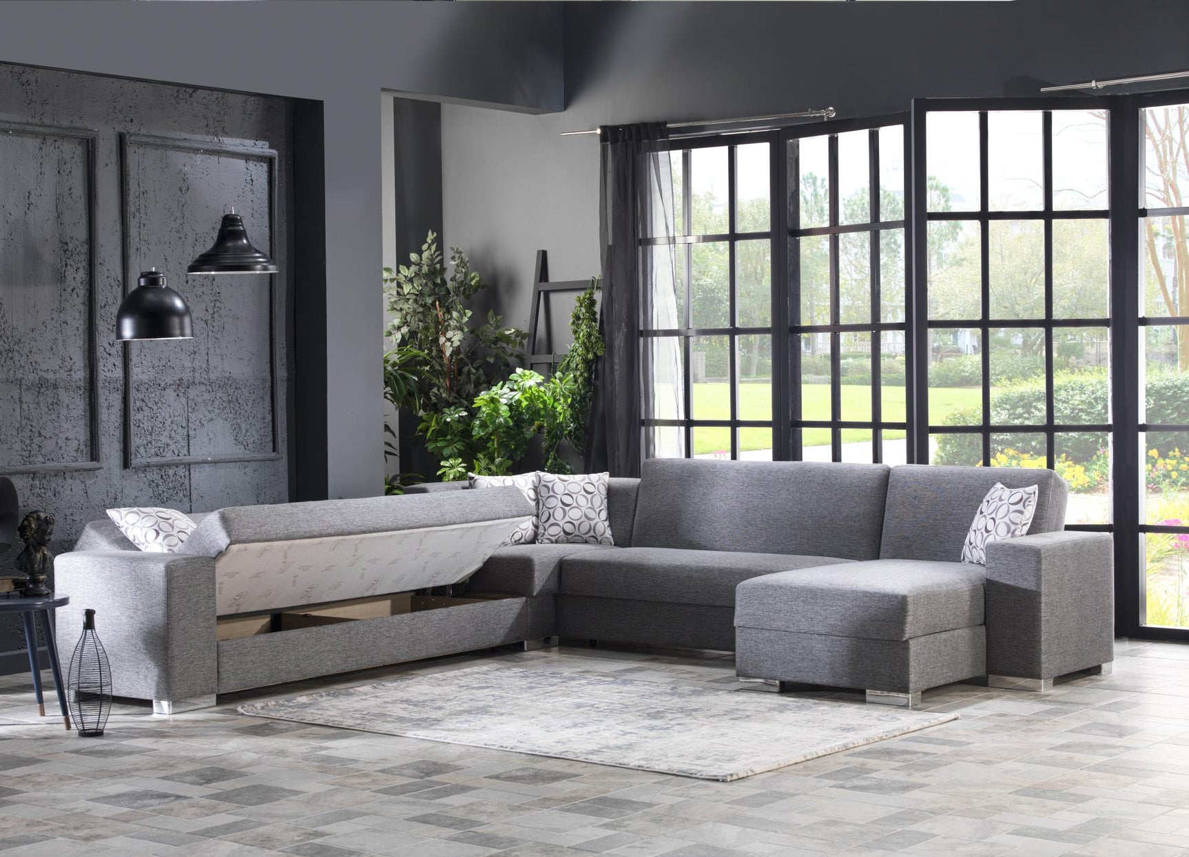 Kobe Gray Modular Wedge - Ornate Home