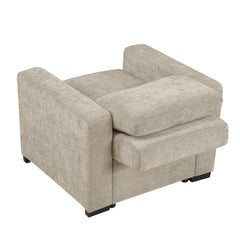 Koben Beige Convertible Chair With Pull-out Bed - Ornate Home