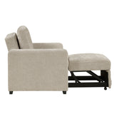 Koben Beige Convertible Chair With Pull-out Bed - Ornate Home