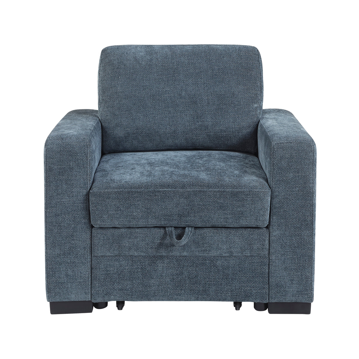Koben Blue Convertible Chair With Pull-out Bed - Ornate Home