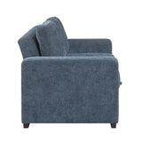 Koben Blue Convertible Loveseat With Pull-out Bed - Ornate Home