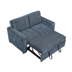 Koben Blue Convertible Loveseat With Pull-out Bed - Ornate Home