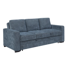 Koben Blue Convertible Sofa With Pull-out Bed - Ornate Home