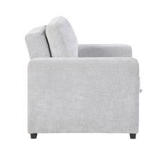 Koben Gray Convertible Chair With Pull-out Bed - Ornate Home