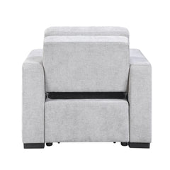 Koben Gray Convertible Chair With Pull-out Bed - Ornate Home