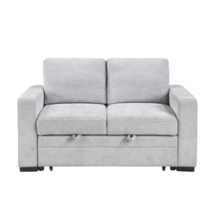 Koben Gray Convertible Loveseat With Pull-out Bed - Ornate Home