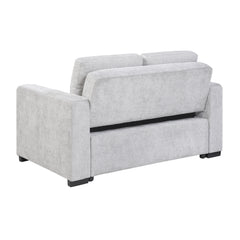 Koben Silver Convertible Loveseat With Pull-out Bed - Ornate Home