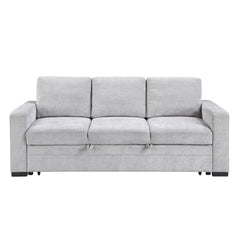 Koben Silver Convertible Sofa With Pull-out Bed - Ornate Home