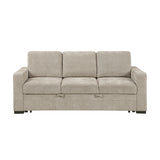 Koben Silver Convertible Sofa With Pull-out Bed - Ornate Home