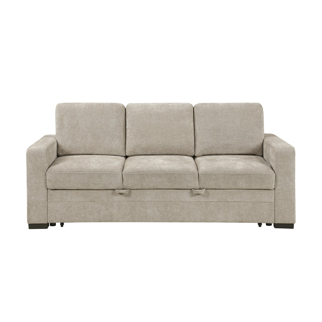 Koben Silver Convertible Sofa With Pull-out Bed - Ornate Home
