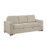 Koben Silver Convertible Sofa With Pull-out Bed - Ornate Home