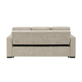 Koben Silver Convertible Sofa With Pull-out Bed - Ornate Home