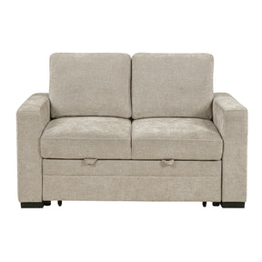 Koben Tan Convertible Loveseat With Pull-out Bed - Ornate Home