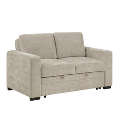 Koben Tan Convertible Loveseat With Pull-out Bed - Ornate Home